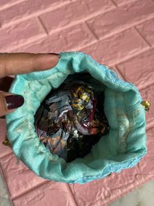 Beautiful Blue Potli Bag