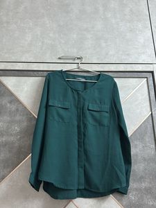 Chic Green Long Sleeve Top