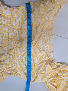 Sunny Yellow Floral Midi Dress