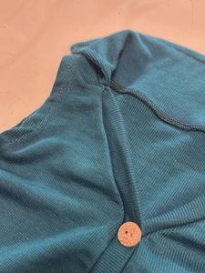 Cute Teal Button-Down Top