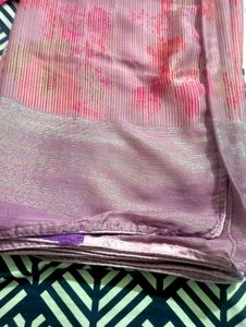 Beautiful Pink Saree with Blouse