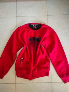 Red Solid Hoodie 🏖️🧶