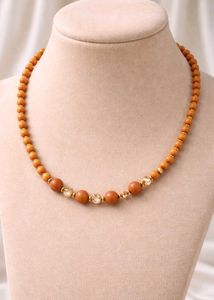 Rajasthani orange stone & Beaded long Necklace