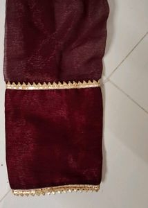 Maroon Cotton Kurta