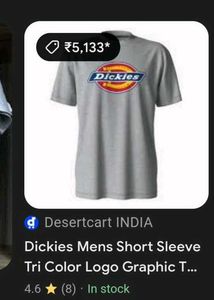 🇺🇲Dickies vintage big logo grey tee Size M📈