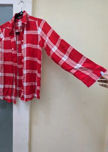 Red &amp; White Checkered Shirt
