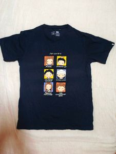 Souled store Friends Graphic Print Navy T-Shirt