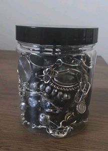 Black & Silver Jewellery Jar