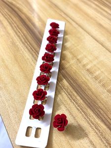 Charming Rose Rings Set