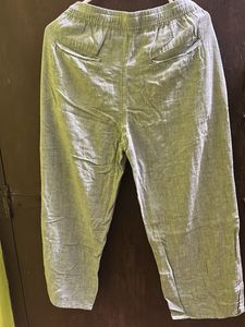 Linen Drawstring Cropped Pants