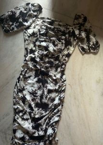 Selvia Brand Tie-Dye Ruched Mini Dress