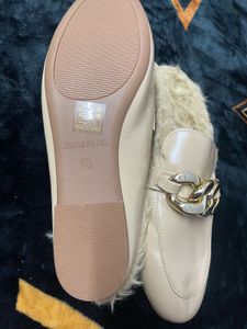 Chain Detail Fur Lined Loafers