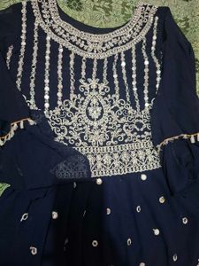 Embroidered Kurta with Mirror Work