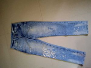 Distressed Denim Jeans