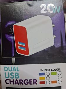 FAST CHARGING 20 W CHARGER DUAL USB