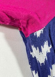 Women Blue Printed Kurti | Bust 34 | Waist 36 |