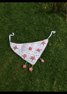 crochet cherry blossom bandana 🌿