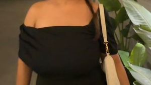 new black solid fitted one shoulder crop top