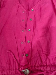 Hot Pink Sleeveless Jumpsuit