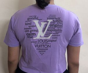 Cute Purple LV Logo Cropped T-Shirt