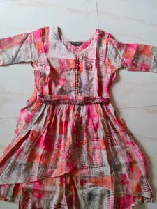 Stylish Pink &amp; Orange Printed Co-ord Set