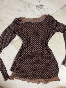 Y2K  Printed Long Sleeve Top