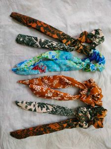 Floral Scrunchie & Scarf Set