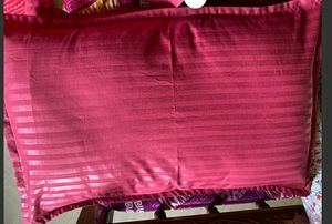 2 X Maroon Satin Silk Pillow Cases Covers