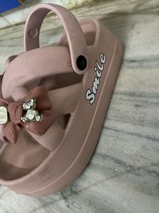Cute Pink Sandals with Bow Detail
