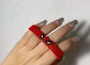 Red Beaded  spider man bracelet