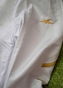 Stylish White Pyjamas with Gold Accents