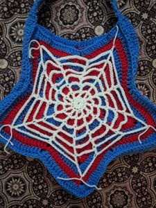 Handmade Spiderman Crochet Bag