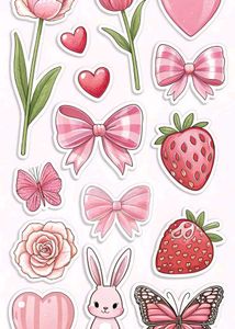 Home & Kitchen > Wallpapers & Stickers | Pink Kawaii Stickers | Freeup
