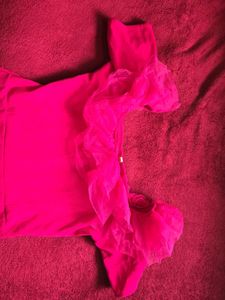 Hot Pink Ruffle Dress