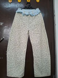 Leopard Print Wide Leg Jeans from savana