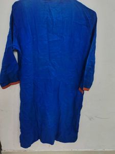Vibrant Blue Embroidered Kurta