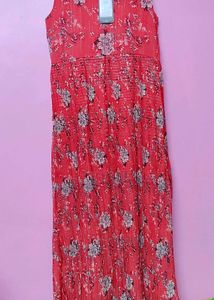 Red Floral Maxi Dress From Shopperstop