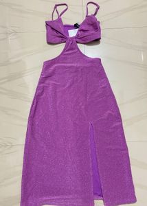 Sparkly Cut-out Maxi Dress