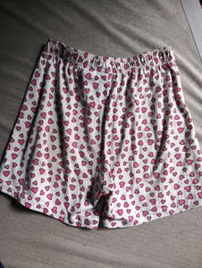 Heart Print Pajama Shorts
