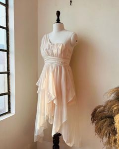 Koovs OffWhite One Shoulder Dress