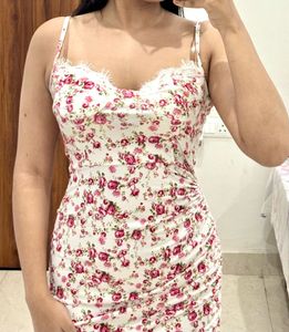 Floral Ruched Mini Dress