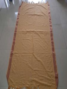 Pretty Yellow Dupatta with Striped pattern
