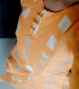 Vintage Peach Diamond Print Dress