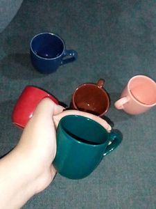 Set Of 5 Cute Small Cups