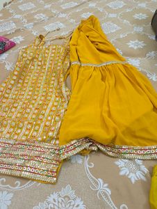 wedding wear Beautiful  Kurta Set with yellow Du