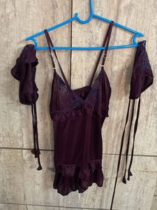 Elegant Nightgown &amp; Robe Set 4 pieces