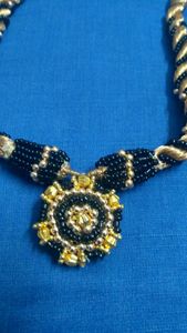 Black and Golden chokar necklace