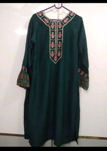 Elegant Embroidered Kurta with sharara and dupatta