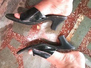 Stylish Black Slip-On Sandals