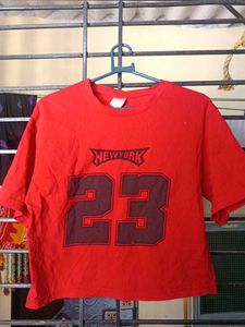 Red "New York 23" Graphic Tee